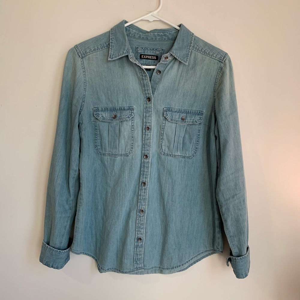 Express Denim Button Down Shirt